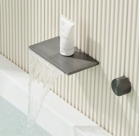 Concealed Waterfall Bathtub Faucet, High Flow - 图片 4